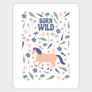 Born Wild - Horse Print Sticker
